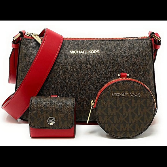 Michael Kors Crossbody MK Signature Brown - Picture 3 of 5